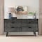 Armen Living Mohave Mid-Century Tundra Gray Acacia 6 Drawer Dresser LCMODRTG - alternate 5